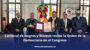Carnaval de Negros y Blancos recibe la Orden de la Democracia en el Congreso