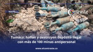 Tumaco: hallan y destruyen depósito ilegal con más de 100 minas antipersonal