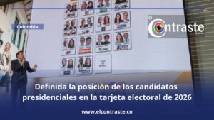 Definida la posición de los candidatos presidenciales en la tarjeta electoral de 2026