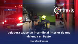 Veladora causó un incendio al interior de una vivienda en Pasto