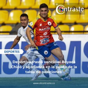 Deportivo Pasto venció al Boyacá Chicó y se afianza en la punta de la tabla de posiciones