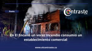 En El Encano un voraz incendio consumió un establecimiento comercial