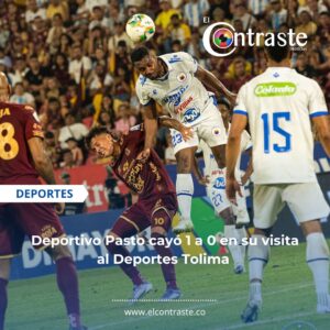 Deportivo Pasto cayó 1-0 ante Deportes Tolima en el partido de ida de los play offs de la Liga BetPlay