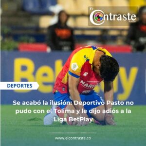 Se acabó la ilusión: Deportivo Pasto no pudo con el Tolima y le dijo adiós a la Liga BetPlay