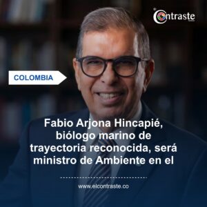 Fabio Arjona Hincapié, biólogo marino de trayectoria reconocida, será ministro de Ambiente en el gobierno de De la Espriella
