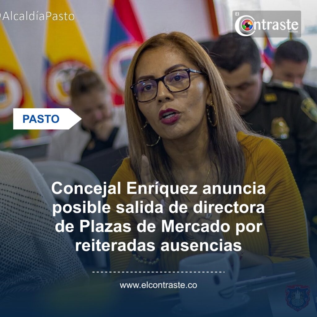 Concejal Enríquez anuncia posible salida de directora de Plazas de Mercado por reiteradas ausencias