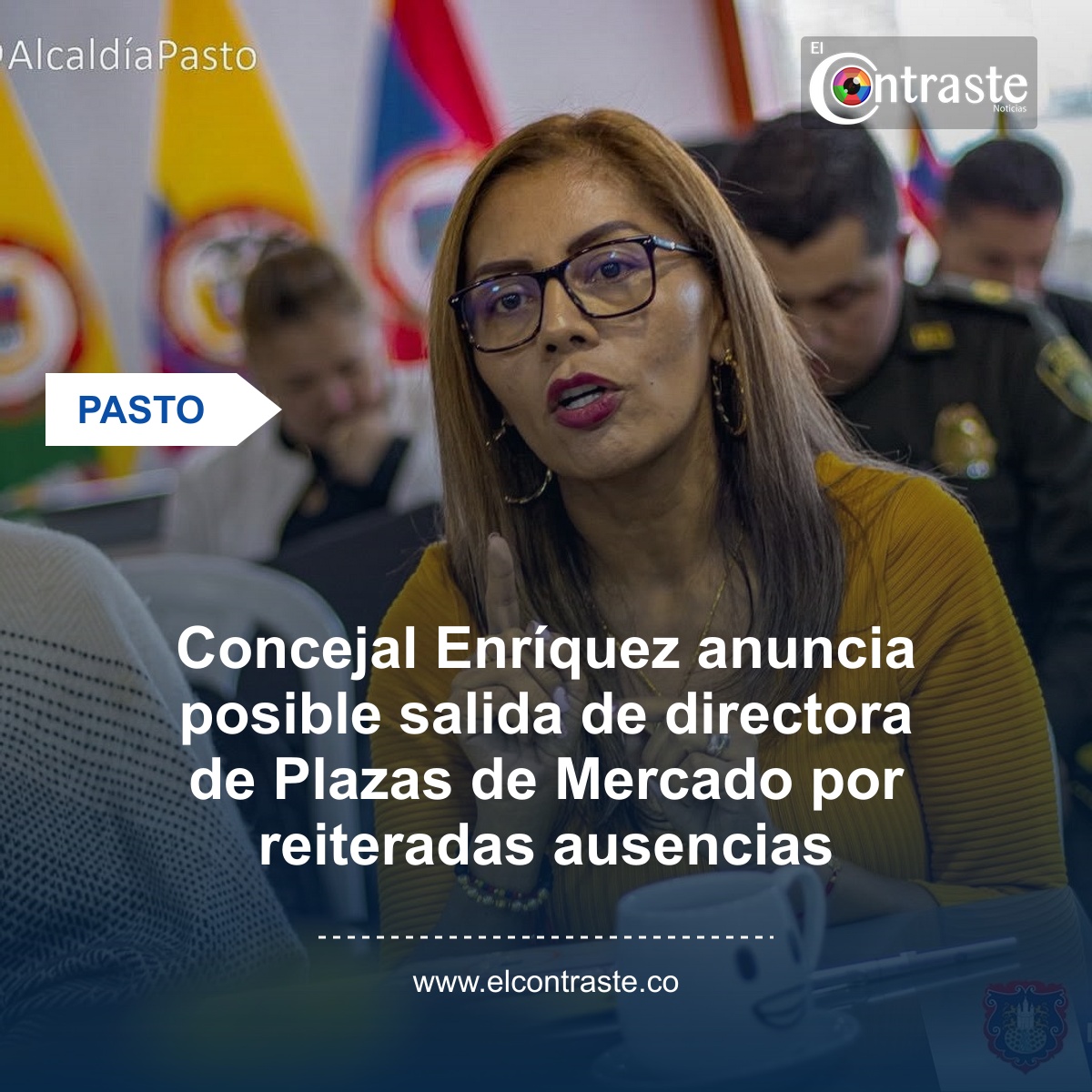 Concejal Enríquez anuncia posible salida de directora de Plazas de Mercado por reiteradas ausencias