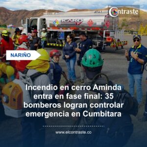 Incendio en cerro Aminda entra en fase final: 35 bomberos logran controlar emergencia en Cumbitara