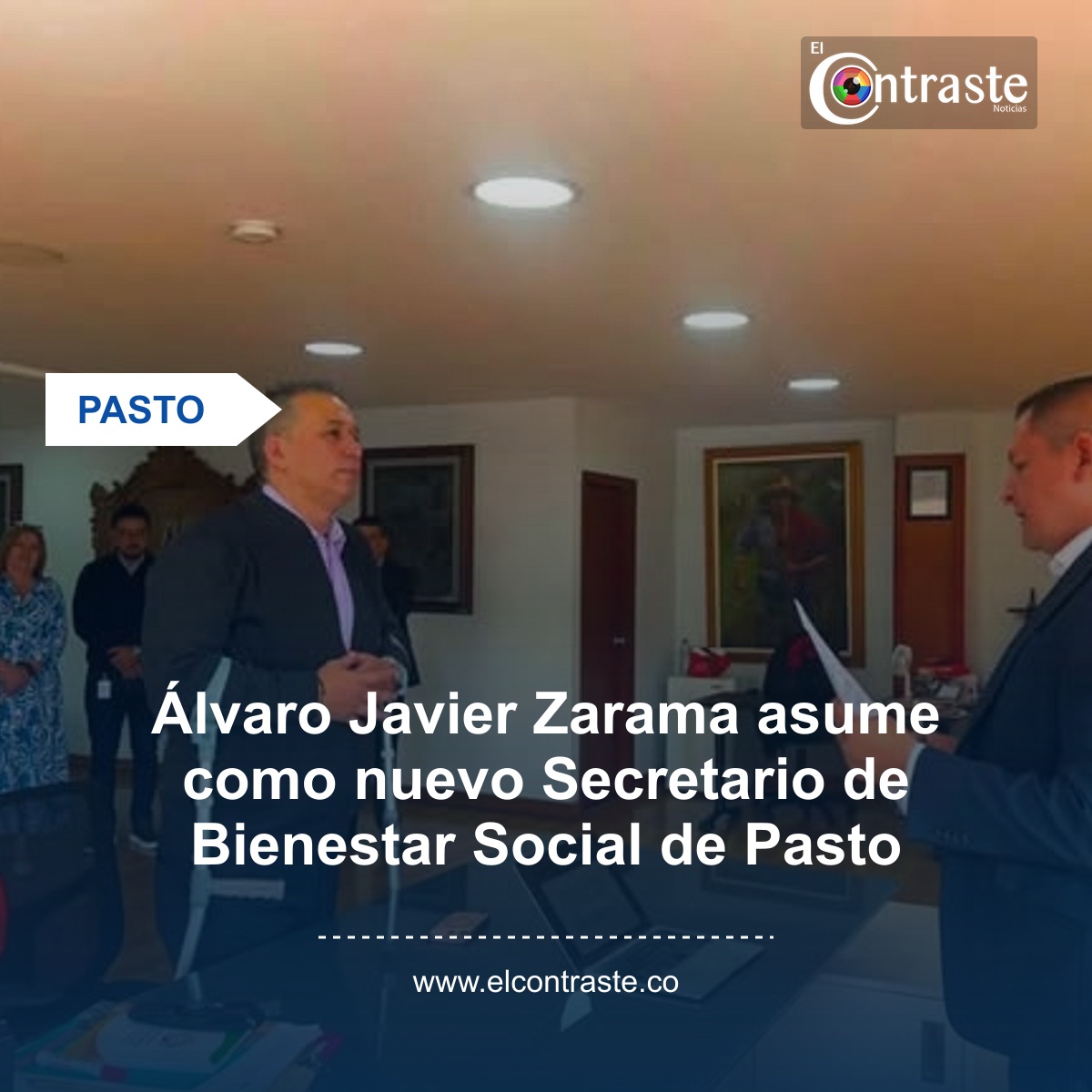 Álvaro Javier Zarama asume como nuevo Secretario de Bienestar Social de Pasto