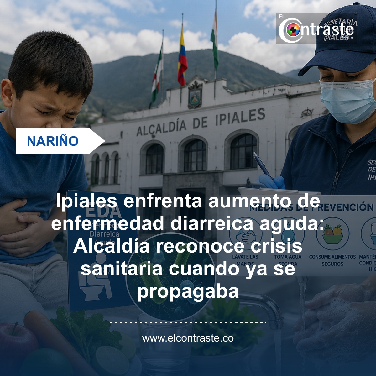 Ipiales enfrenta aumento de enfermedad diarreica aguda: Alcaldía reconoce crisis sanitaria cuando ya se propagaba