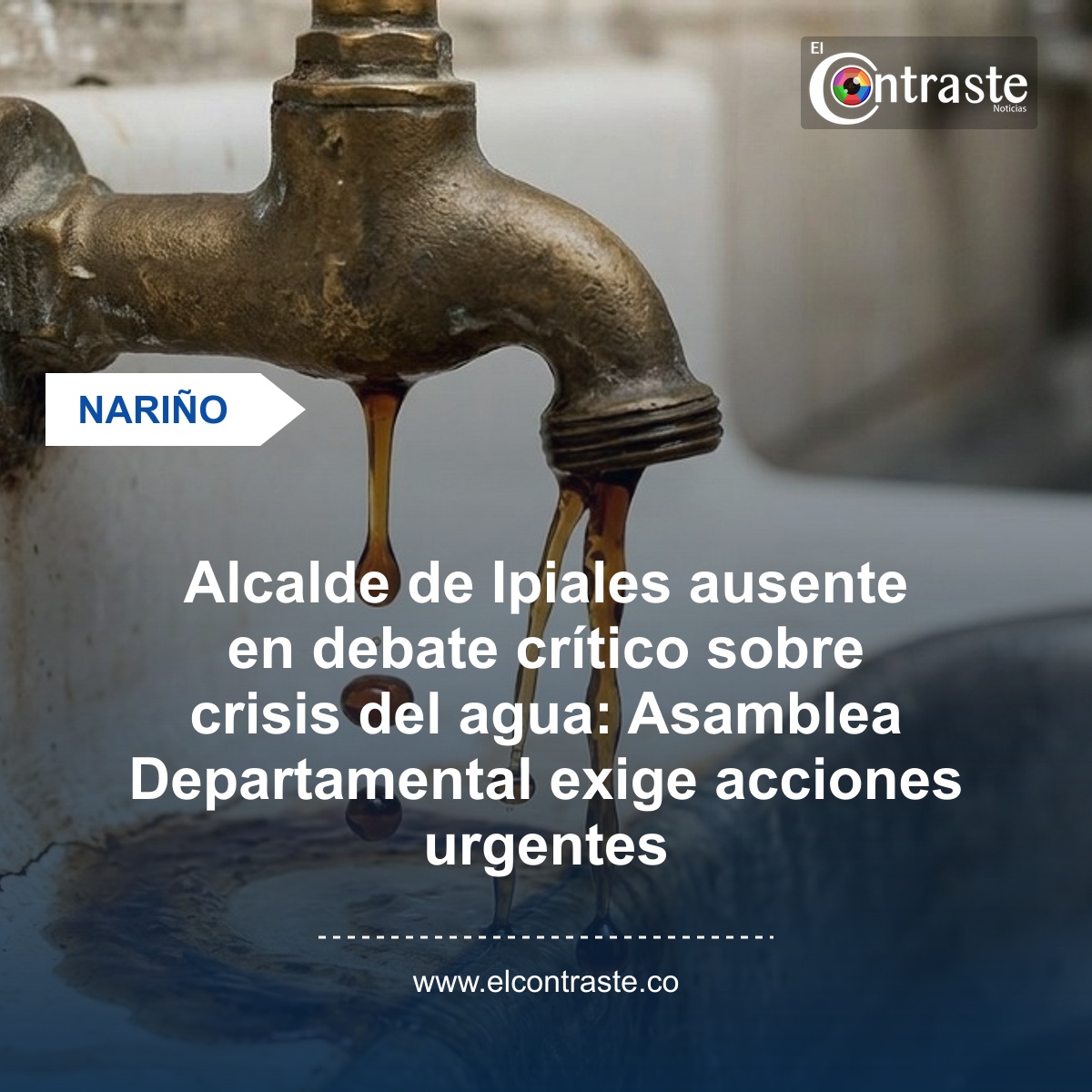 Alcalde de Ipiales ausente en debate crítico sobre crisis del agua: Asamblea Departamental exige acciones urgentes