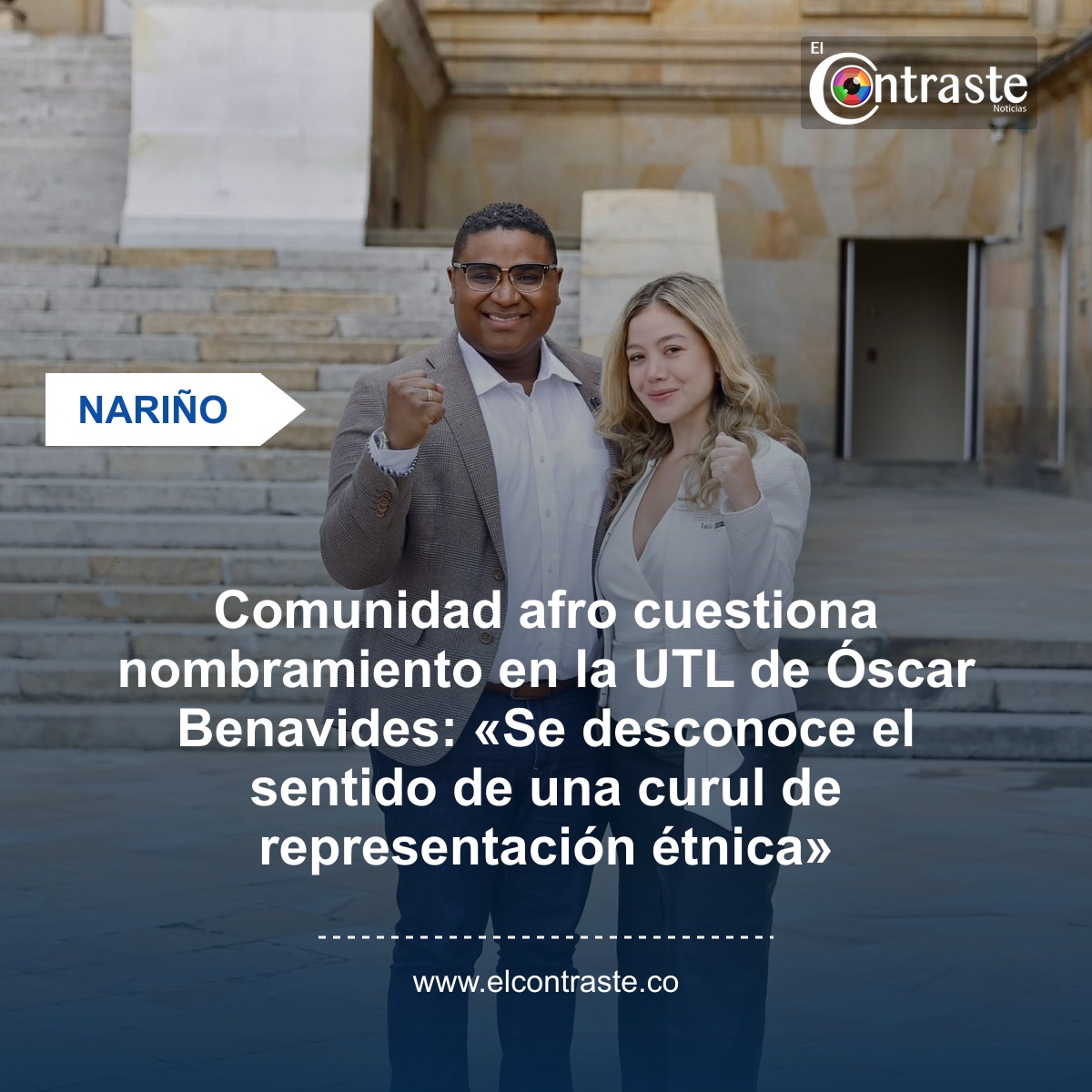 Comunidad afro cuestiona nombramiento en la UTL de Óscar Benavides: «Se desconoce el sentido de una curul de representación étnica»