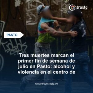 Tres muertes marcan el primer fin de semana de julio en Pasto: alcohol y violencia en el centro de preocupaciones