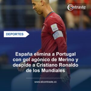 España elimina a Portugal con gol agónico de Merino y despide a Cristiano Ronaldo de los Mundiales