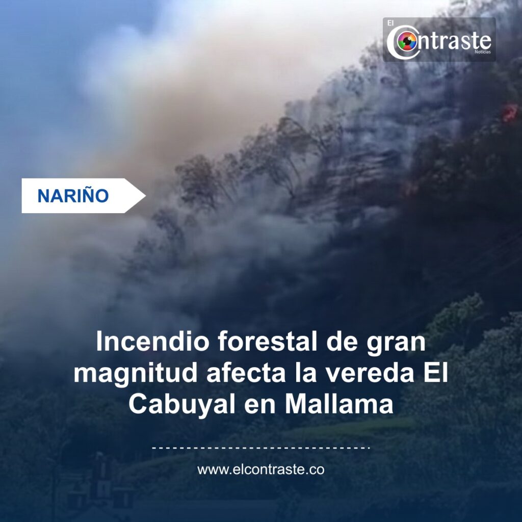 Incendio forestal de gran magnitud afecta la vereda El Cabuyal en Mallama