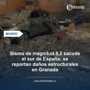 Sismo de magnitud 5,2 sacude el sur de España: se reportan daños estructurales en Granada