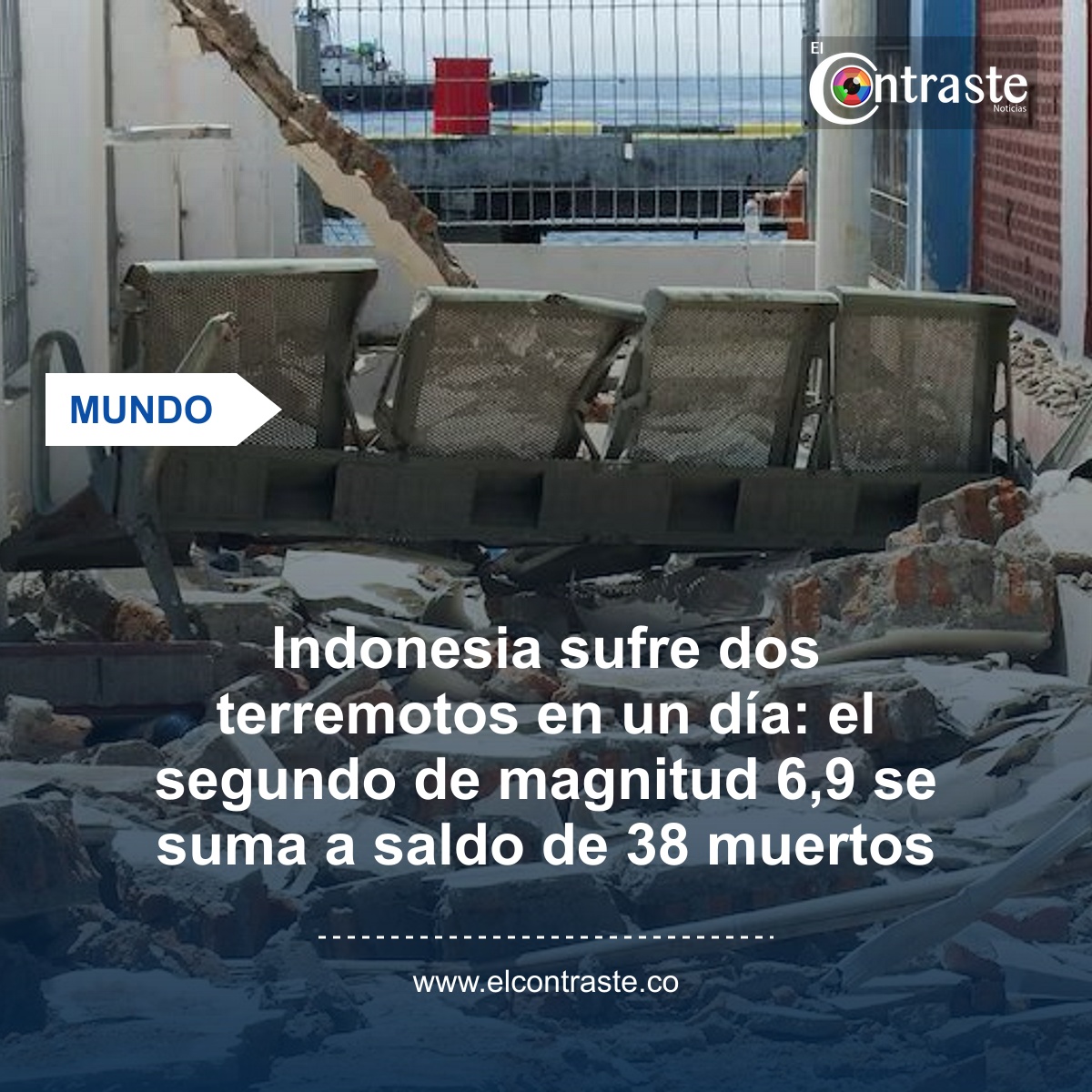 Indonesia sufre dos terremotos en un día: el segundo de magnitud 6,9 se suma a saldo de 38 muertos