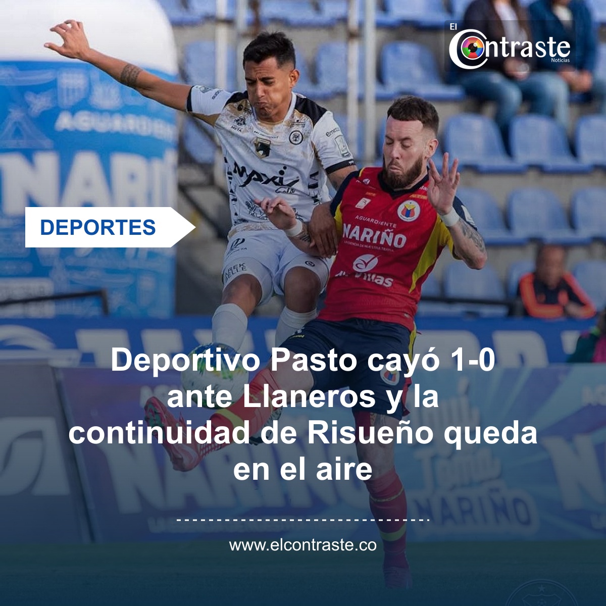 Deportivo Pasto cayó 1-0 ante Llaneros y la continuidad de Risueño queda en el aire