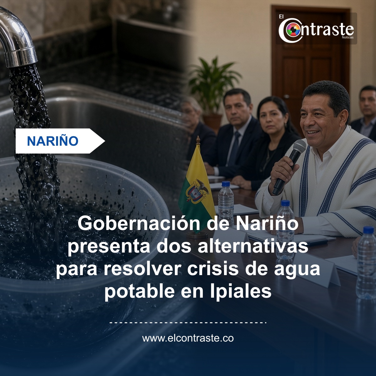 Gobernación de Nariño presenta dos alternativas para resolver crisis de agua potable en Ipiales