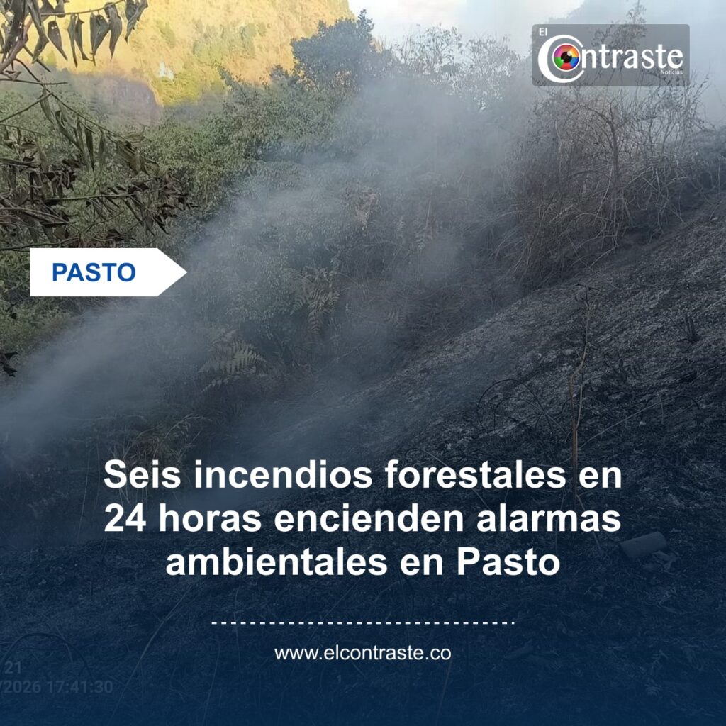 Seis incendios forestales en 24 horas encienden alarmas ambientales en Pasto