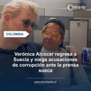 Verónica Alcocer regresa a Suecia y niega acusaciones de corrupción ante la prensa sueca