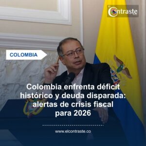 Colombia enfrenta déficit histórico y deuda disparada: alertas de crisis fiscal para 2026