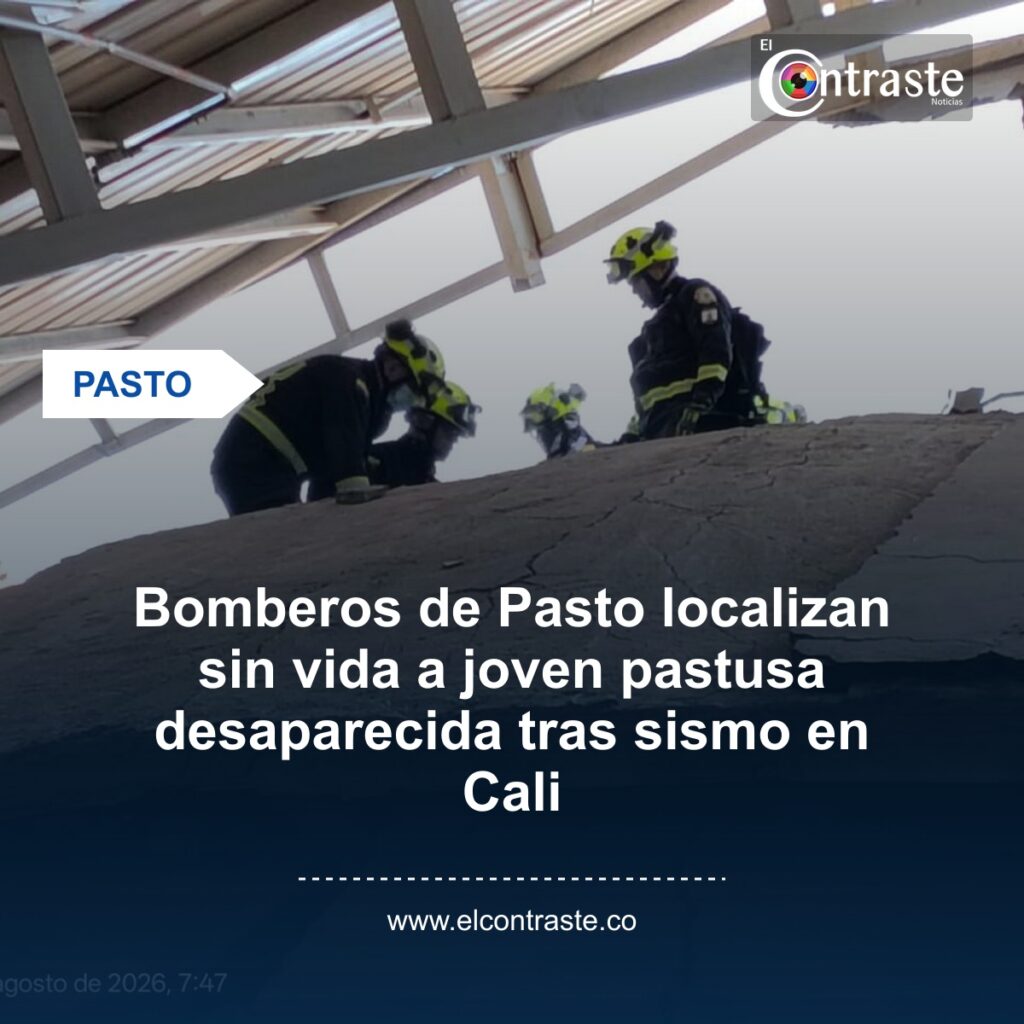 Bomberos de Pasto localizan sin vida a joven pastusa desaparecida tras sismo en Cali