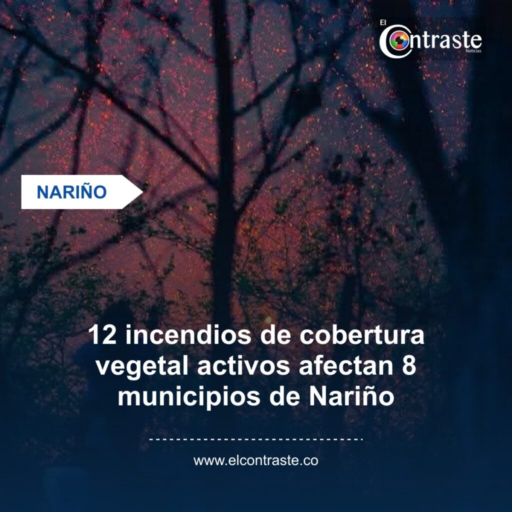 12 incendios de cobertura vegetal activos afectan 8 municipios de Nariño