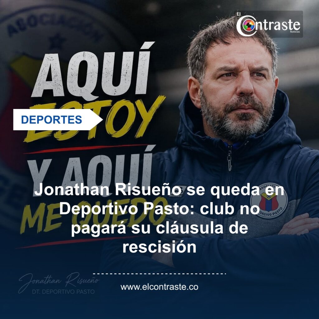 Jonathan Risueño se queda en Deportivo Pasto: club no pagará su cláusula de rescisión